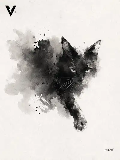 Illustration de personnage à l'encre orientale (lavis)