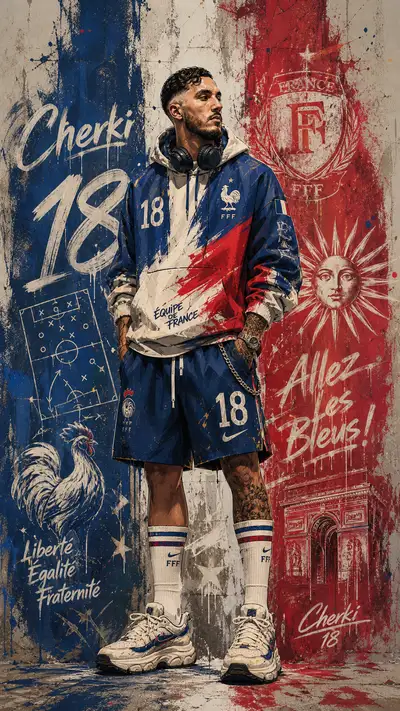 Street art style national team poster of another football player