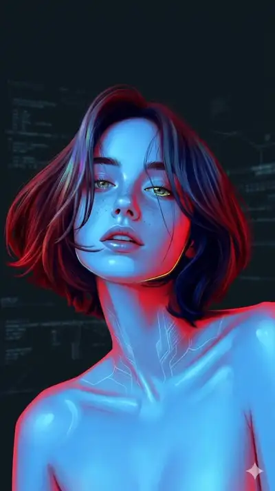 Prompt de Retrato Cyberpunk Neón