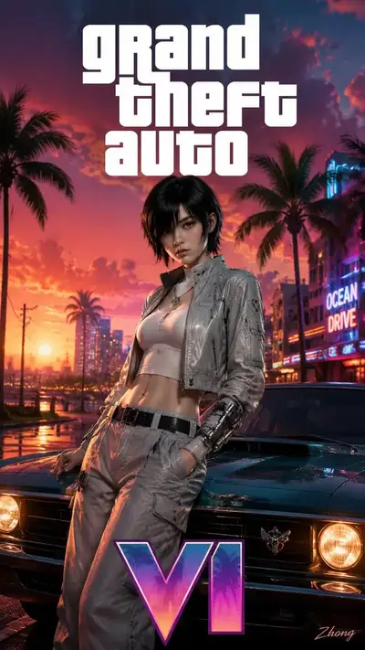 GTA6 Style Poster for Specified Character