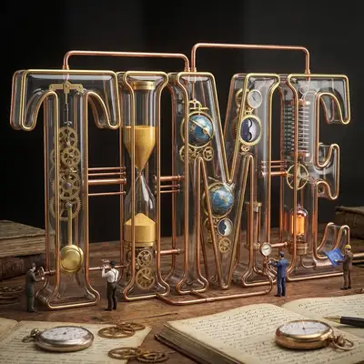 Conceptual sculptor 3D typography render template