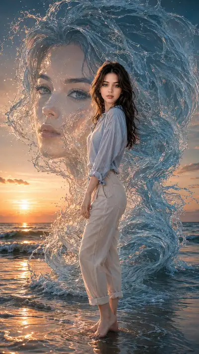 Ethereal Ocean Guardian Portrait