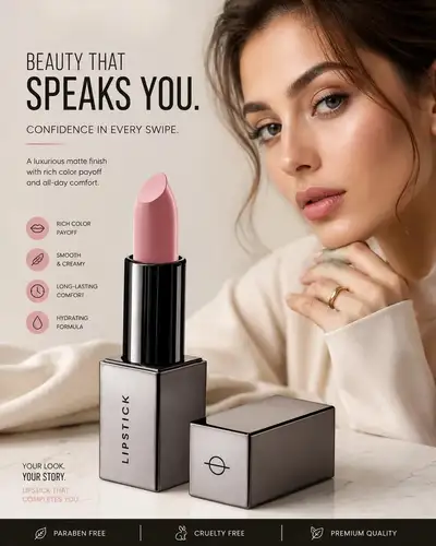 Premium Baby Care & Beauty Ad Poster