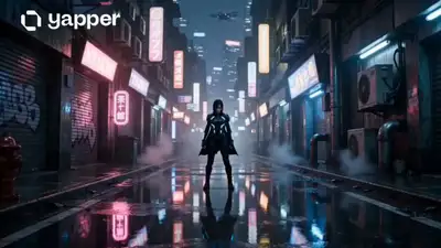 Séquence d'action cyberpunk à Tokyo néon