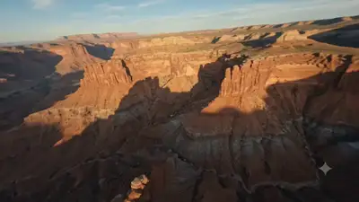 Desert canyon FPV drone product reveal video prompt (JSON)