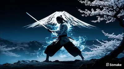 Samouraï Dynamique Frappe de l'Eau