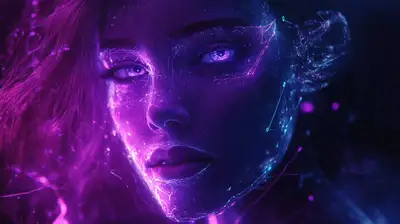 Data-Moshing Neon Art Prompt