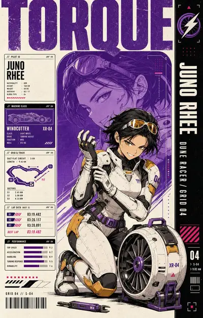 Violettes Manga-Charakterdossier-Poster