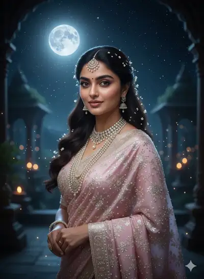 Ethereal Bridal Portrait in Moonlight
