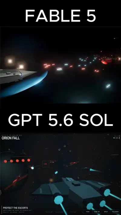 Starship space battle animation in a single HTML file