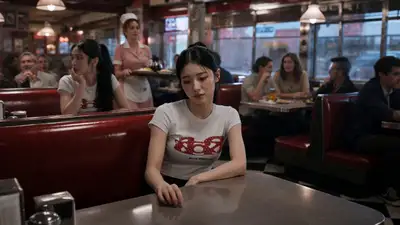 1990s Diner Chaos Slow-Motion Video Prompt