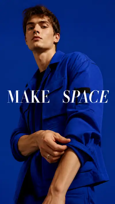 Editorial campaign portrait titled Make Space