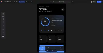 Dark-Mode Gen-Z Fitness App UI