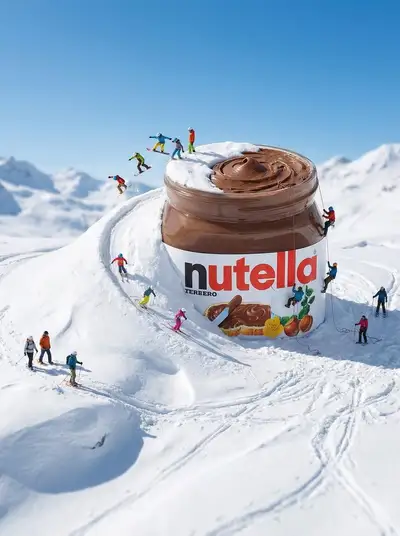 Giant Product in Snow with Miniature Explorers
