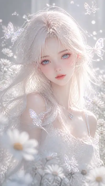 Ethereal anime girl mobile wallpaper