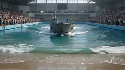 RC Landing Craft Fleet Deployment in Indoor Ocean