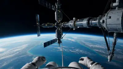 First-Person Spacewalk Explosion Drift