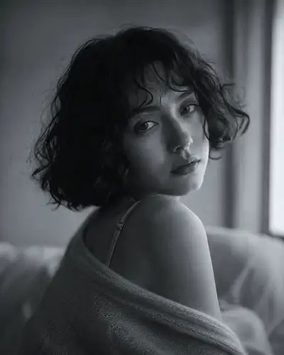 Ethereal Fine-Art Black and White Portrait