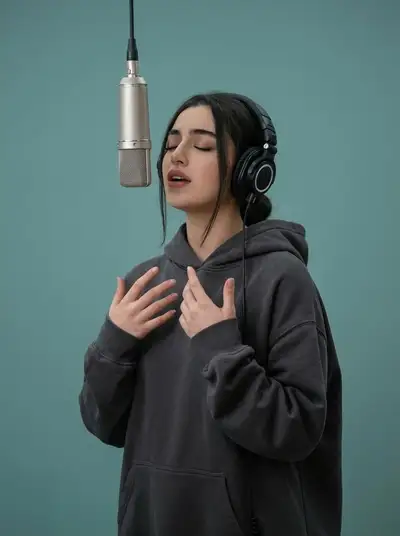 Ultra-Realistic Studio Portrait of a Singer