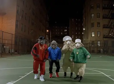 1980年代のヒップホップミュージックビデオ、羊のラッパー