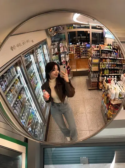 Late-Night Korean Mart Mirror Snap