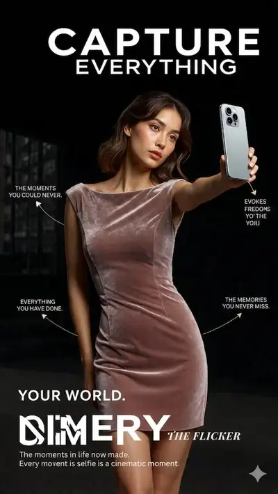 Cinematic Fashion Selfie Ad