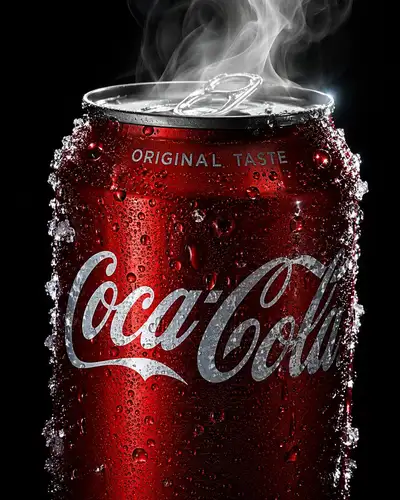 Coca-Cola Ice Cold Macro Can Product Shot