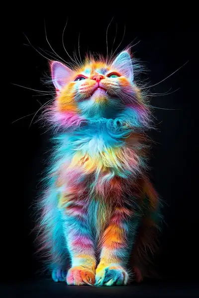 Psychedelic Fluffy Subject Portrait