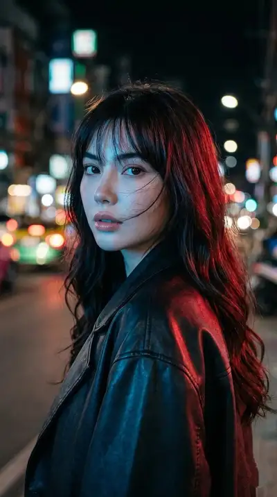 Cinematic Neon Street Portrait