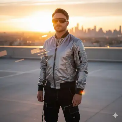 Vogue cyberpunk rooftop fashion session prompt (Spanish)