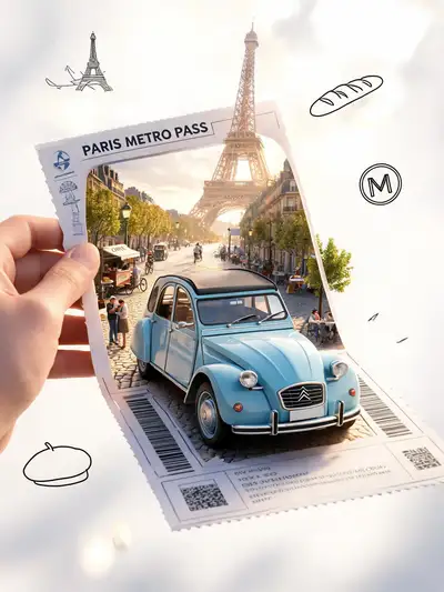 Customizable travel ticket portal poster template for any city