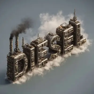 Steampunk Diesel 3D Lettering