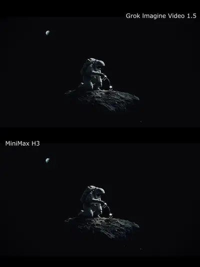 Cinematic Space Odyssey: Astronaut and Flower
