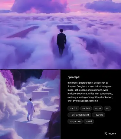 Lavender Dreamscape Style - Surreal Maze