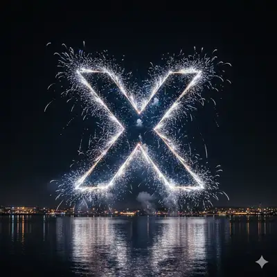 Cinematic Fireworks Logo Transformation