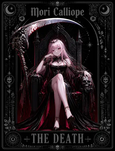 Gothic Anime Death Tarot Card