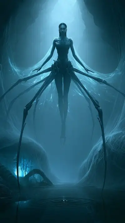Spider Queen Cinematic Cave Scene