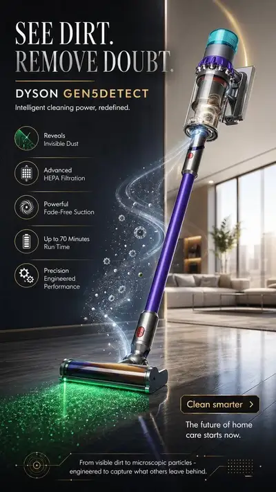 Dyson Gen5Detect precision-dust advertising poster