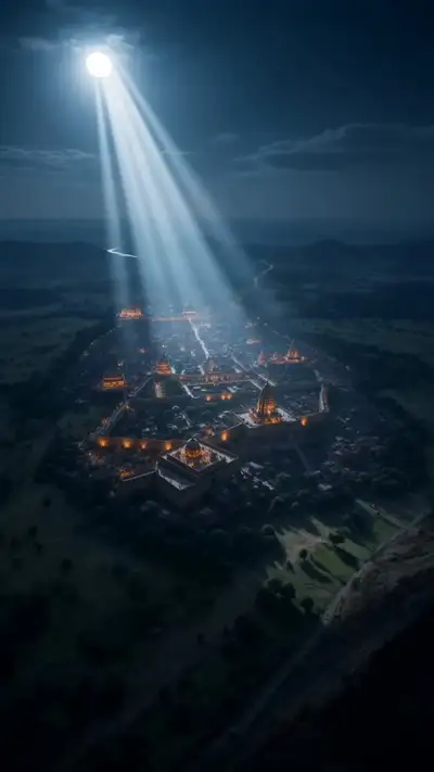 Filmagem Cinematográfica com Drone FPV da Antiga Dinastia Tomara Indiana