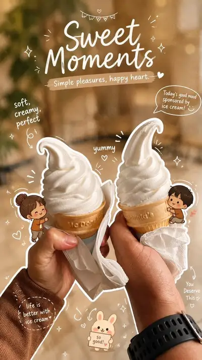 Gemütliche Café-Eiscreme- und Eiskaffee-Ästhetikfotos