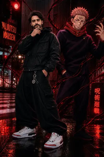 Jujutsu Kaisen Hyper-Realistic Anime Composite Image