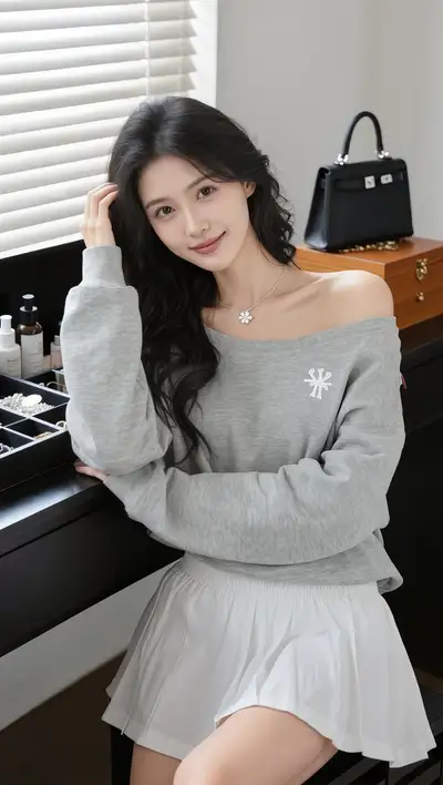 Photorealistic Casual Portrait of East Asian Woman