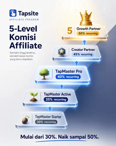 Five level affiliate commission ladder infographic