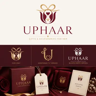 Luxury Uphaar gifting brand logo design