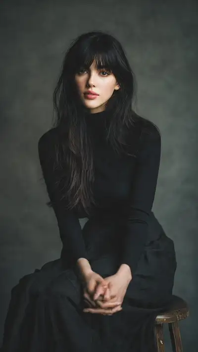 Moody Elegant Studio Portrait