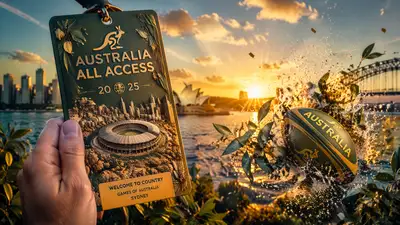 Australia World Cup Fan Pass Poster With Sydney Diorama