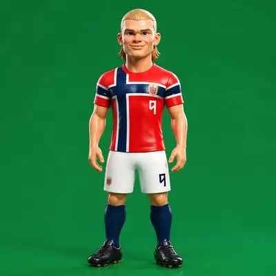 Erling Haaland Glossy Vinyl Figure Illustration