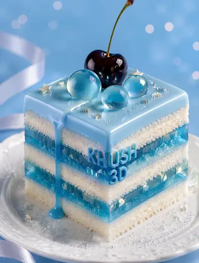 Matcha and Blue Layered Cake JSON Prompt