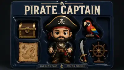 3D-Sammler-Chibi-Spielzeugfigur in Verpackungsschale Prompt