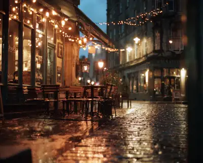 Café at Blue Hour